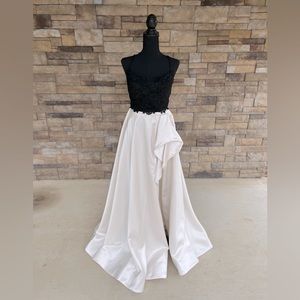 Sherri Hill Prom Two-Piece Black/Ivory Gown